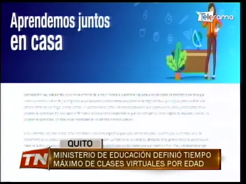 Ministerio de educación definió tiempo máximo de clases virtuales por edad