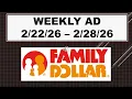 FAMILY DOLLAR WEEKLY AD 26 - 26