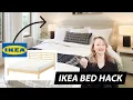 IKEA HACK Ikea Bed Makeover to look luxe DIY upholstered headboard bedhead