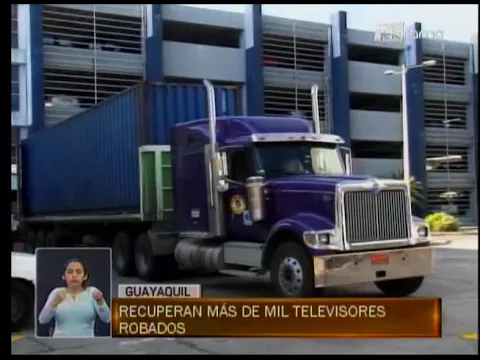 Recuperan más de mil televisores robados