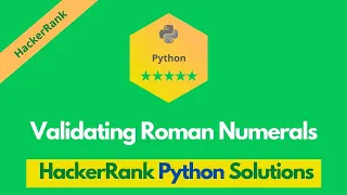 HackerRank Validating Roman Numerals problem solution in Python Python problems solutions