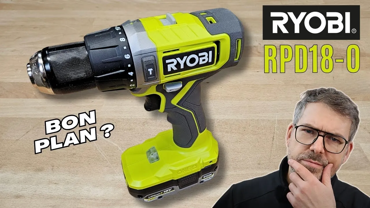 Test de la perceuse à percussion Ryobi RPD18 ONE+ 18 V