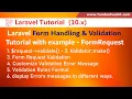 Laravel Form Handling and Validation Tutorial with example - All about Form Validation in Laravel 10
