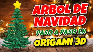 🎄 Árbol de Navidad en Origami 3D PASO a PASO | Tutorial Completo | Más de 1000 Módulos