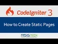 Codeigniter 3 Tutorial in Hindi How to Create Static Pages