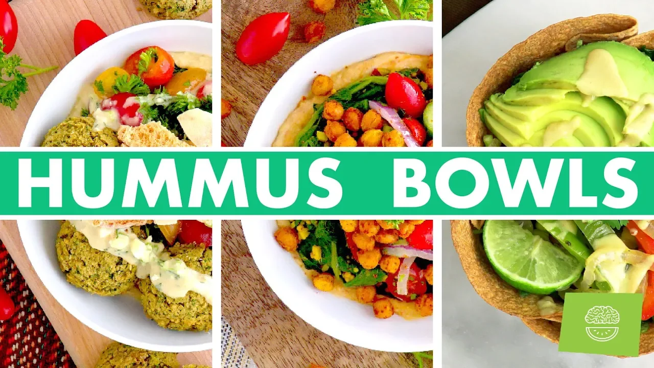 Vegan Hummus Buddha Bowls! Healthy Lunch Recipes - Mind Over Munch
