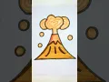 Volcano drawing easy