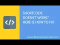 WordPress ShortCode Doesn t Work Here is How To Fix