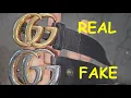 Real vs fake Gucci belt How to spot original Gucci GG marmont leather belt