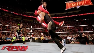 the rock and the usos lay the smackdown on the new day raw jan 25 2016