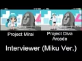 Download Lagu Project Mirai Interviewer Miku Ver  PV Comparison 3DS Arcade