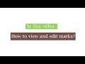 How to manage Marks in Student Grades