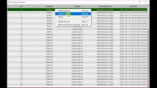 Tkinter Treeview with Alternating Color Rows Options Menu Deleting Option Awesome Colors