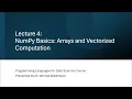 04 NumPy Basics Arrays and Vectorized Computation
