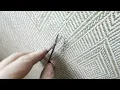 How to Trim Frayed Edges and Seams of Schumacher Grasscloth - Spencer Colgan