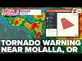 Brief Tornado Warning for part of Clackamas Co after funnel cloud spotted near Molalla