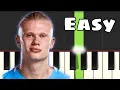 Haaland Song Ha Ha Ha Easy Piano Tutorial