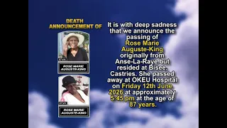 Rose Marie Auguste King Short Obituary