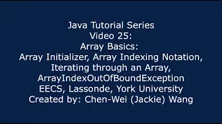 EECS1021 Java Tutorial 25