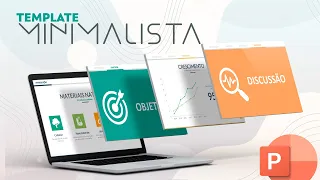 🔥COMO FAZER SLIDES BONITOS: Template minimalista p/ faculdade escola ( template para download )