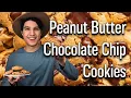 Peanut Butter Chocolate Chip Cookies - 4 Ingredients and NO flour