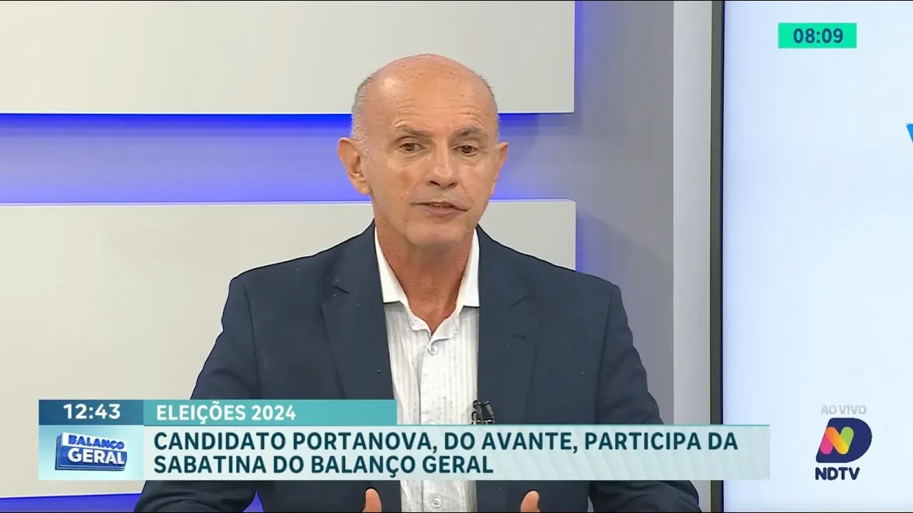 Sabatina do Balanço Geral: Candidato Portanova, do Avante, é o primeiro entrevistado
