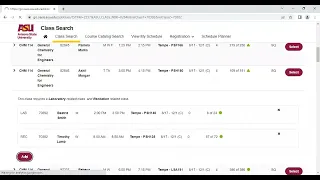 ASU Class Search