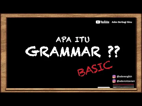 Download MP3 Grammar Dasar Untuk PEMULA - BASIC GRAMMAR