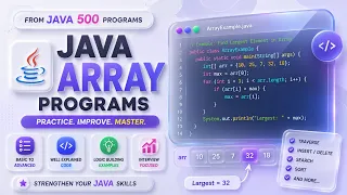 Java Array Programs 3 Find Largest Element in Array Print Array Java 500 Programs Series