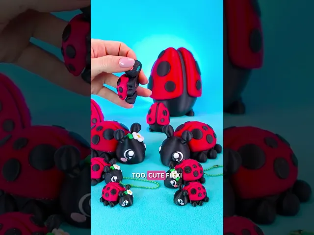 Cute Flexi Ladybug (Toy, Keychain & Magnet) video thumbnail