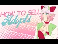 How to actually sell adopts on ToyHouse