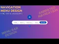 How To Make Beautiful Animated Navigation Bar using HTML CSS JavaScript Design Navigation Menu