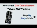 How to Fix Cox Cable Remote Volume Not Working TV Code Setup Troubleshooting