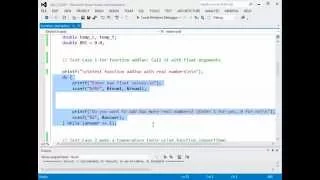User Defined Functions in C Three Examples