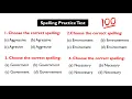 Choose the Correctly Spelt Words English Vocabulary Spelling Practice Set Competitive Exams