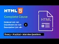 HTML Lists Explained Ordered Unordered and Description Lists for Beginners Tutorial-4