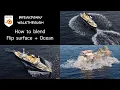 How to blend Flip simulation onto Ocean Flip Fluids addon Ocean Modifier Blender
