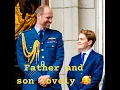 Father and son lovely 🥰prince Willam and prince George I love ❤️ this moment