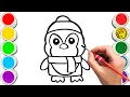 Penguin Drawing Painting Coloring For Kids and Toddlers - Child Art