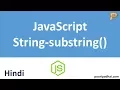 JavaScript substring Method - Hindi