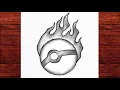 How to Draw a Poke Ball Step by Step Easy Pencil Sketch Tutorial
