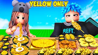 Yellow Only Food in Roblox MUKBANG!