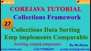 Core java Collections Framework -27 Emp Data Sorting Comparable By Ratan sir