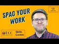 SPAG your work spelling punctuation and grammar GIMME TWO MINUTES