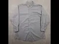 ROUNDTREE YORKE Men s Button Up Shirt 16 5 34 Regular Long Sleeve Gray White Houndstooth 0339