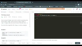 704 Binary Search Leatcode JAVA detail solution in Hindi with concept