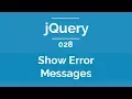 Arabic jQuery Practical Course - Show Error Messages
