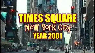 New York City Times Square in 2001 Historic footage of Manhattan