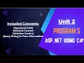 Unit 2 Program 5 ASP NET using C