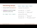 Declaring and Using 1D Arrays